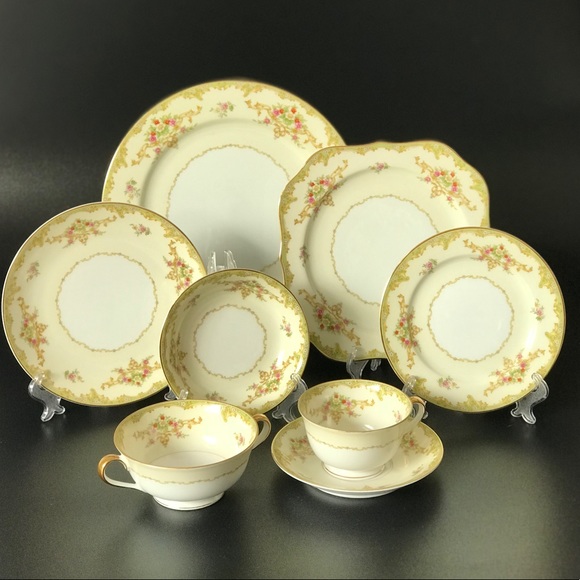 Vintage 1930's Noritake "M" Japan Porcelain Set Of 8 Pieces - Picture 6 of 17